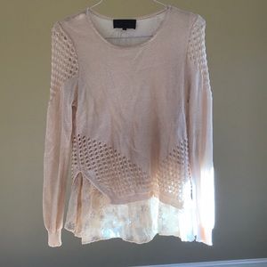 Sunday in Brooklyn Cream Laced Detail Sweater.